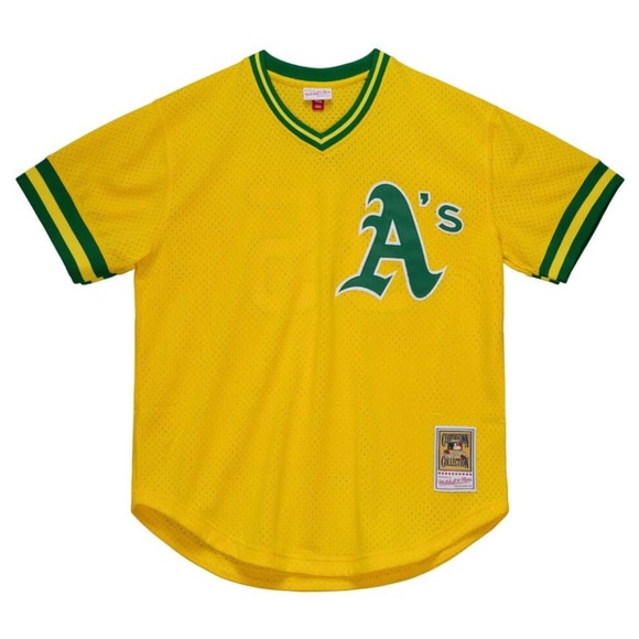 Mitchell & Ness Rickey Henderson 1984 Oakland Athletics A's Authentic BP Jersey